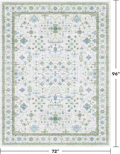 Miniatura 486 de Alfombra Boho Negra para Sala de Estar - Alfombra de Área Lavable de 10x14 Pies, Alfombras de Comedor para Debajo de la Mesa, Alfombra Suave de Pelo