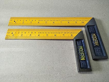 MODERN 45 Degree Angle Cut Printed Markings on Scale Carpentry Try Square (8