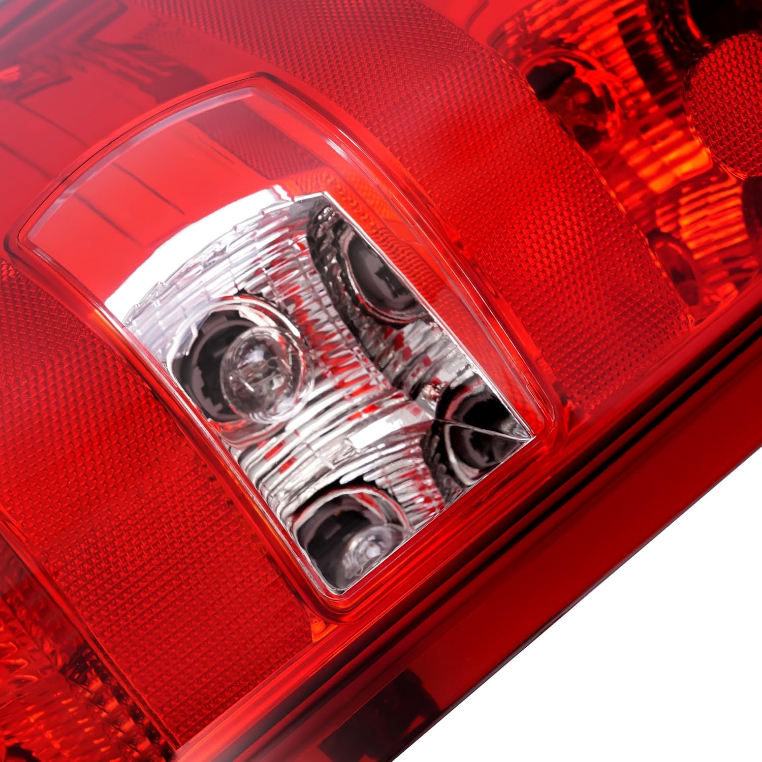 HECASA Pair Tail Light w/Bulbs Compatible with 2007-2013 Chevy Chevrolet Silverado 1500/2007-2009 GMC Sierra 3500 HD Halogen Brake Lamp Taillight Red Lens+Chrome Housing Driver & Passenger Side
