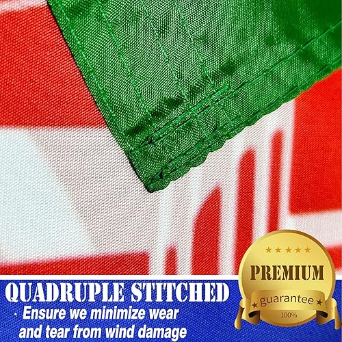 Miniatura 5 de Bandera bielorrusa de doble cara de 3 x 5 pies, poliéster 100D para interiores moderados, bandera de caballero rojo blanco y rojo, bandera de