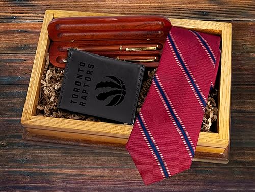 Miniatura 4 de Rico Industries Billeteras grabadas con láser NBA Toronto Raptors, Negro -, Classic