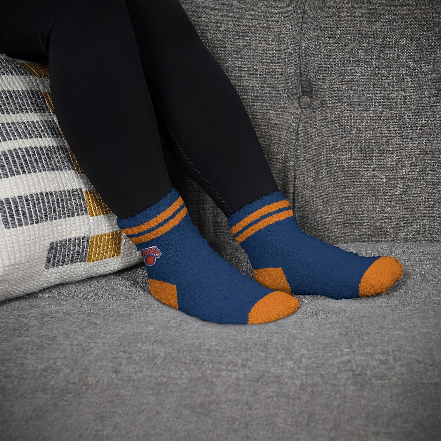 For Bare Feet NBA Unisex Kids Cozy Two Stripe Nba Youth - Image 2