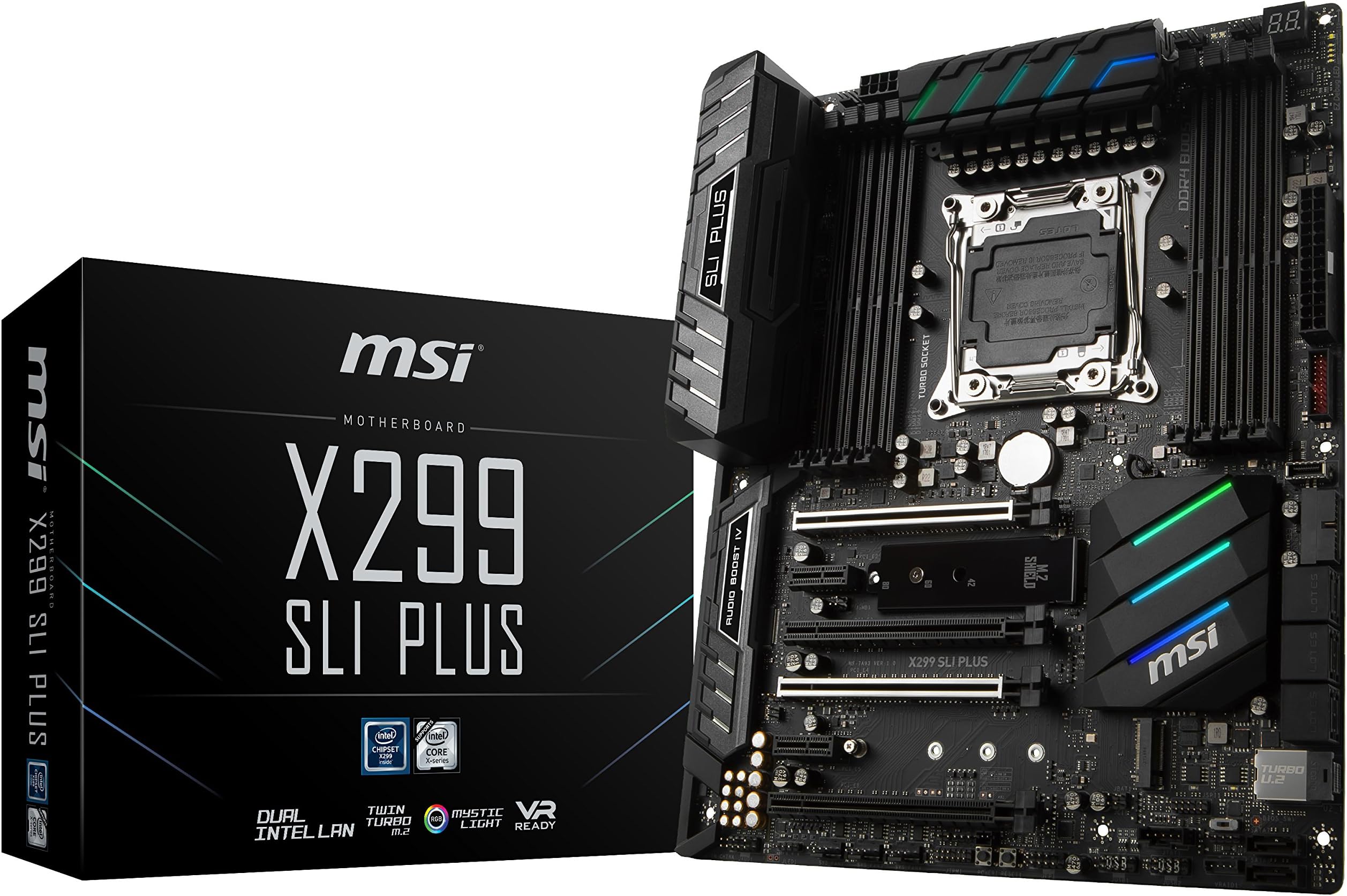 MSI Pro Series Intel X299 LGA 2066 DDR4 USB 3.1 SLI ATX Motherboard (X299 SLI PLUS)