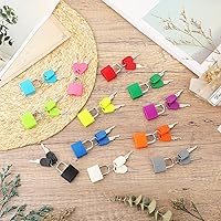 Vista 7 de Photect Suitcase Locks with Keys Metal Padlocks Multicolor Small Luggage Keyed Padlock for School Gym Classroom Home Schoolbag Backpack Matching