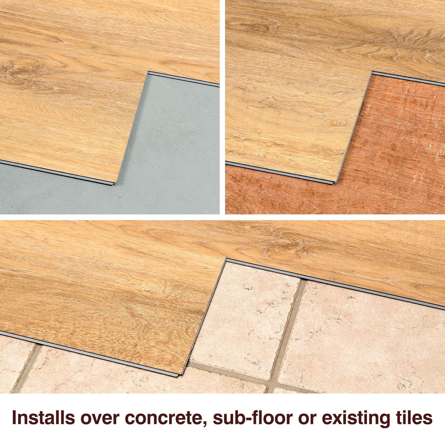 Elegant Vinyl Plank Flooring - Interlocking Floating Planks - 21.42 Square Feet of Flooring Per Carton - Erie from The Ascent Collection by Finesse Floors