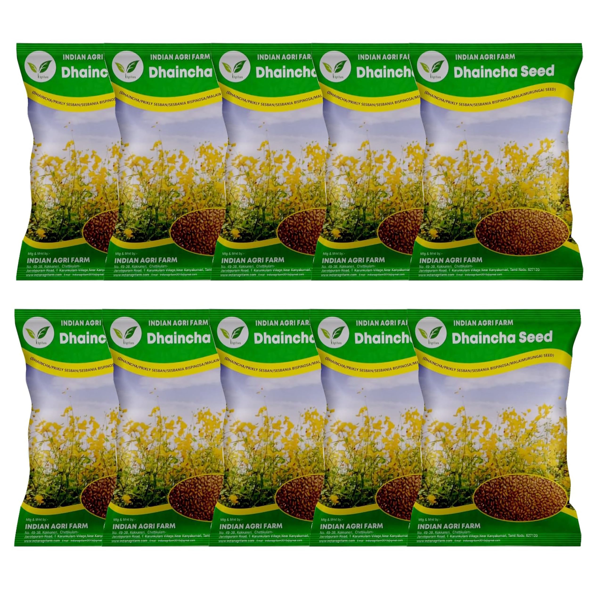 IAgriFarm Dhaincha/Prikly Sesban/Sesbania Bispinosa/Malai Murungai Seed - 10 Kg For Cultivation-picture-15