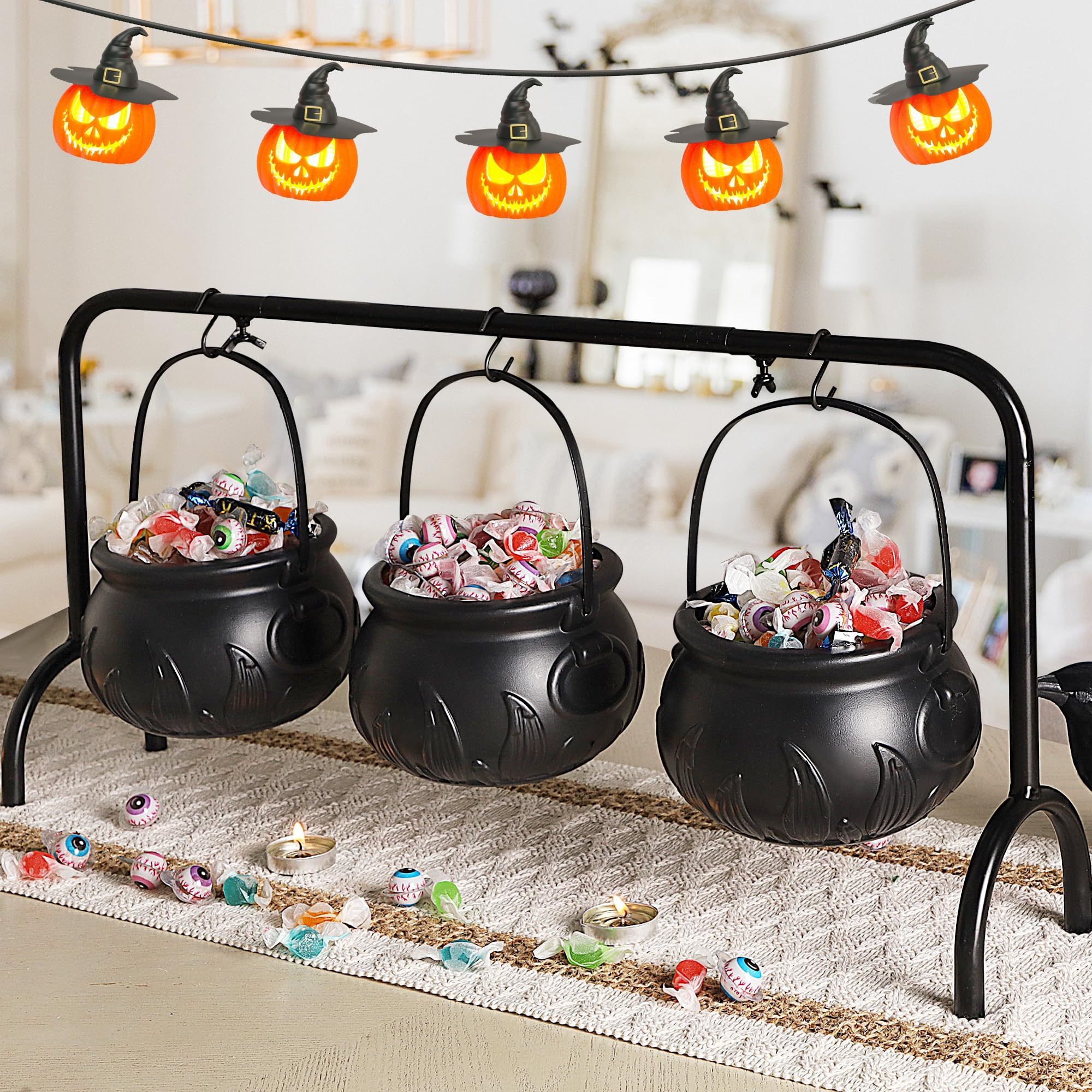 Cauldron Stack Snapklik.com : Zcaukya Halloween Decorations, 3 Packs Plastic Witch ...
