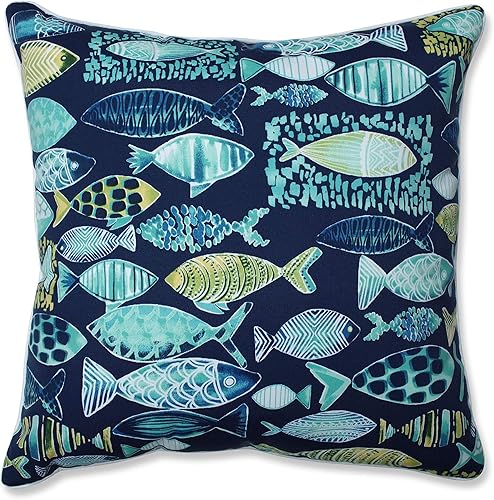 Vista 37 de Pillow Perfect Almohadas de gran tamaño para exteriores/interiores, lumbares - 16.5 x 24.5 pulgadas, azul coral bahía 2 unidades Bahía de Coral Azul