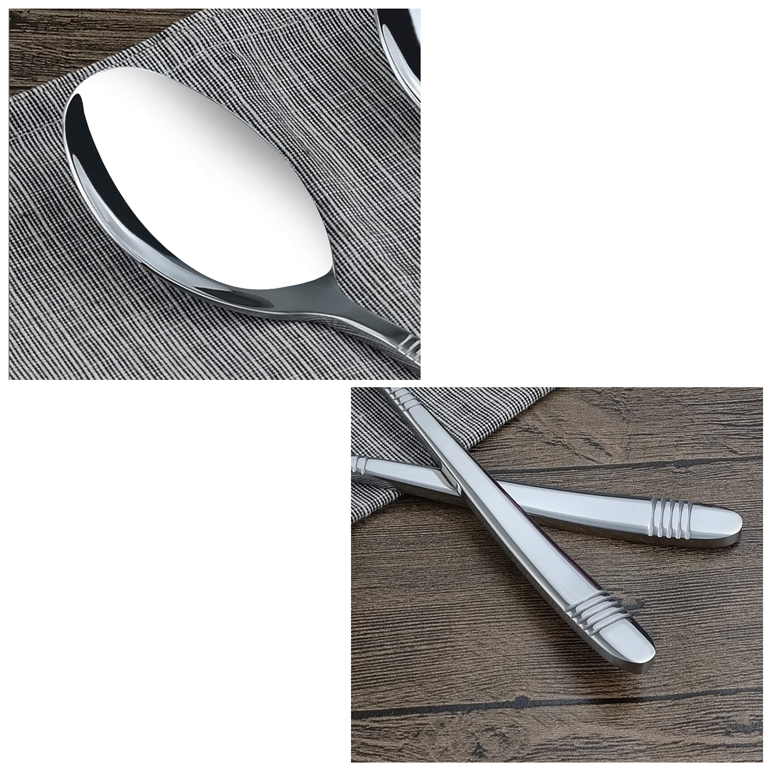 Bblie 6 Pezzi Cucchiai da Portata, Cucchiai Grandi da Servire, 24 cm