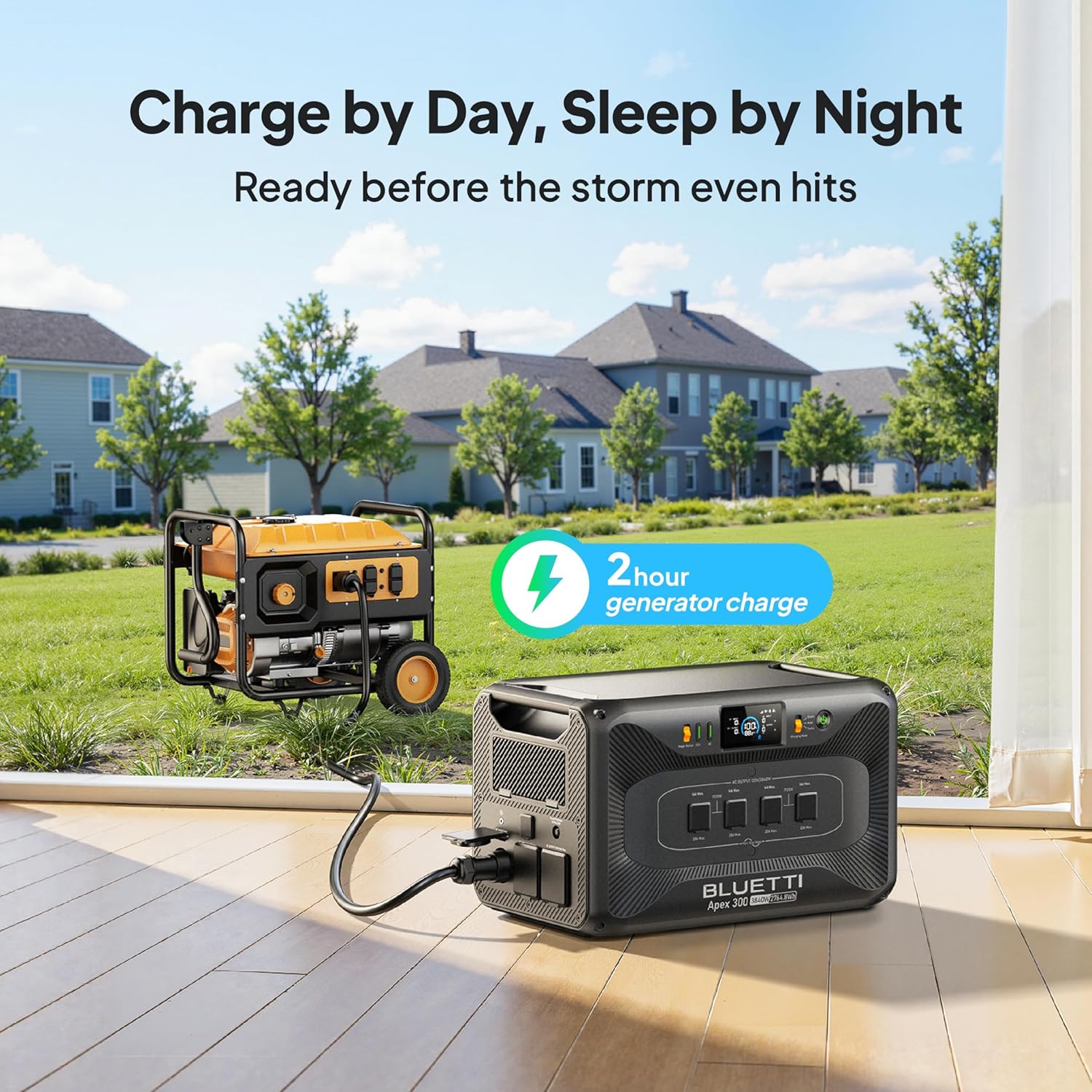 Diagram showing all included components of the BLUETTI Apex 300 and B300K kit