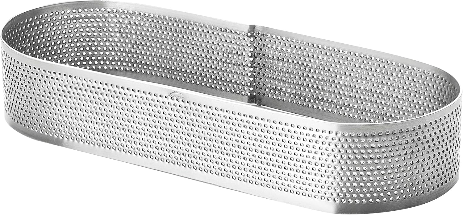 Lacor 68581 Perforated Oval Cake Mould, 7 x 20 x 3.5 cm, Silver