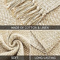 Vista 5 de MitoVilla Juego de 2 alfombras de baño estilo bohemio de granja, 2 unidades, 2 x 3 pies + 2 x 4.3 pies, alfombra de pasillo pequeña color marrón