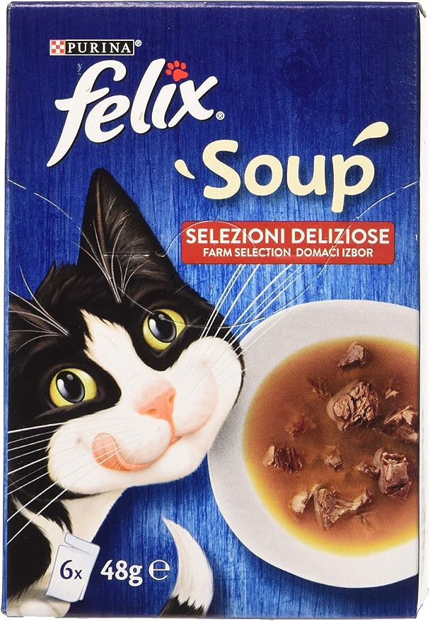 PURINA FELIX Delicious Selections Cat Soup with Beef, Chicken, Lamb