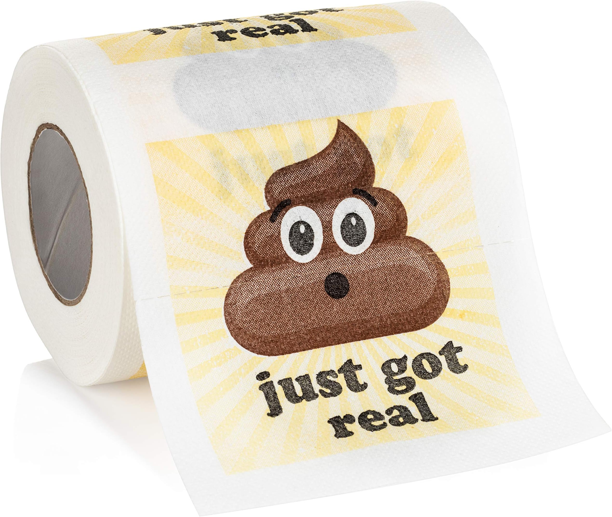 Maad Funny Novelty Toilet Paper - 200 Sheets of 2-Ply Paper with Hilarious Messages, Yellow, Home Use