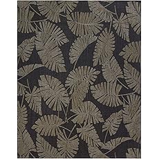 Gertmenian Indoor/Outdoor Kona Coast by Reyn Spooner Rug - 6x9 Medium, Stain & UV Resistant, Ideal for Deck, Patio, Poolside Rooms - Turtle Geometric, Navy Blue, 46659