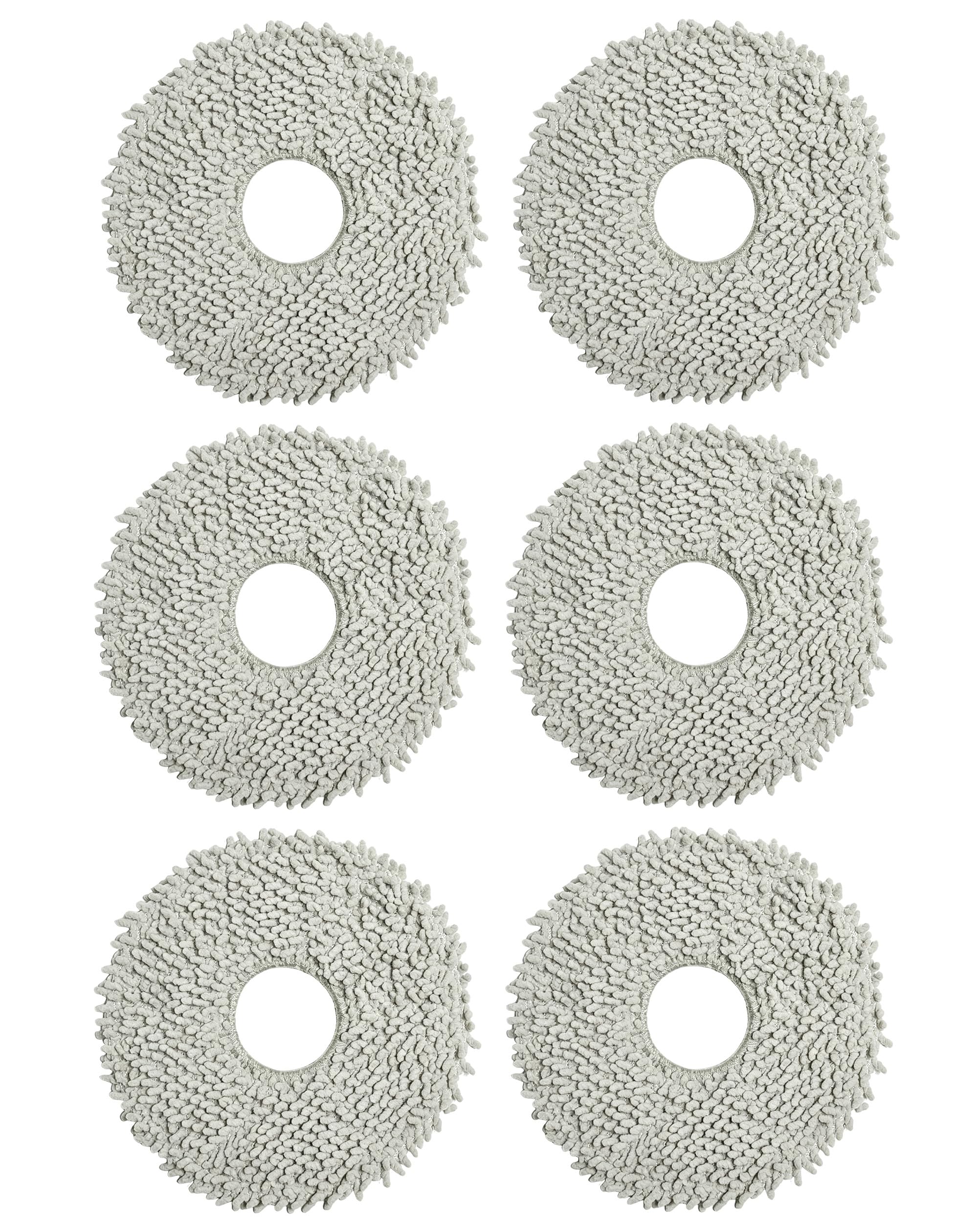 BHZRMP3 - Juego de 6 almohadillas de repuesto con función rotativa compatibles con aspiradoras Bosch BCRDW3B y BCRDW3BX Spotless Max/Cam, limpieza en húmedo eficiente para todo tipo de suelos duros
