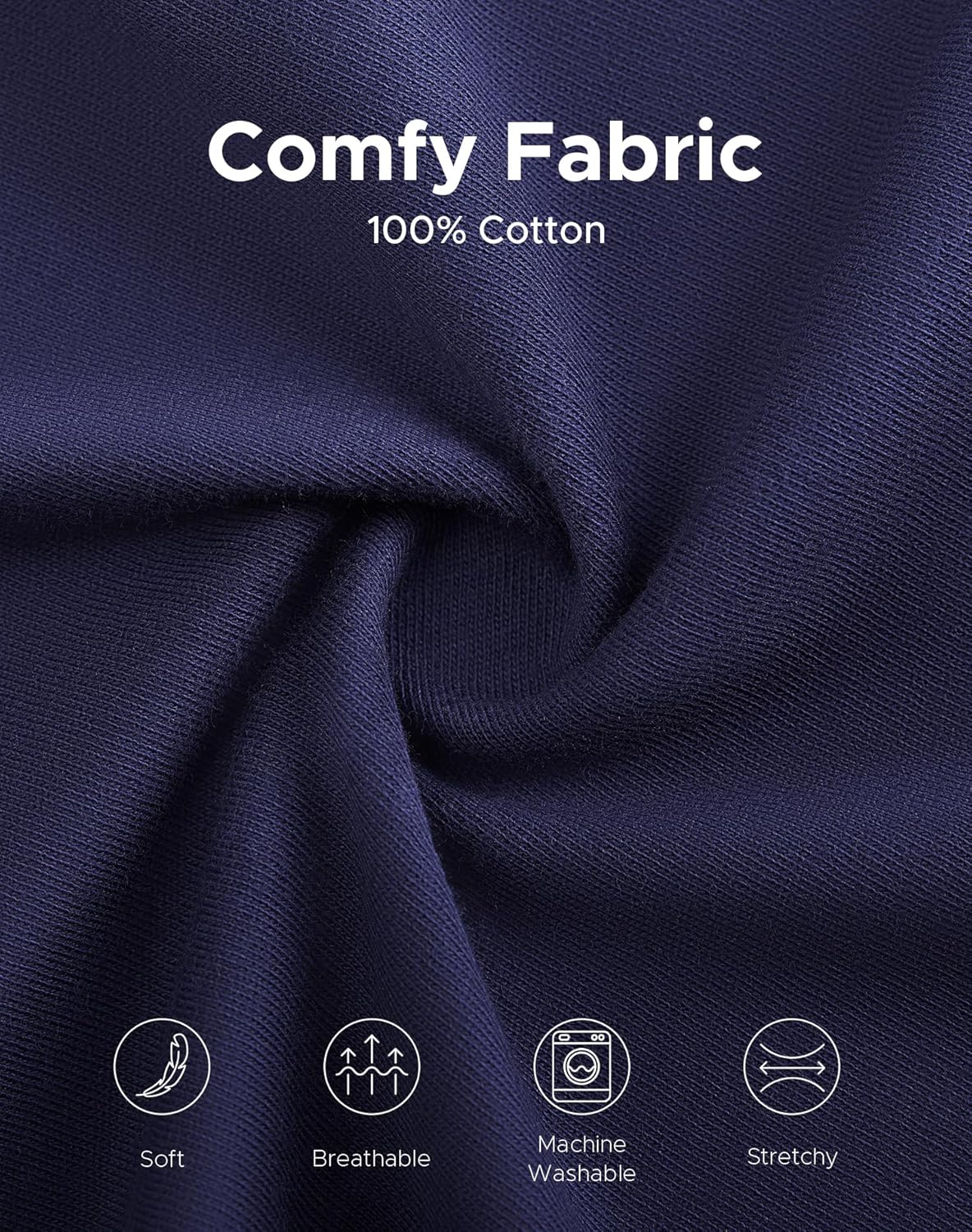 INNERSY Big and Tall Cotton Boxers for Men Moisture Wicking Loose Fit Underwear 4-Pack - Image 6