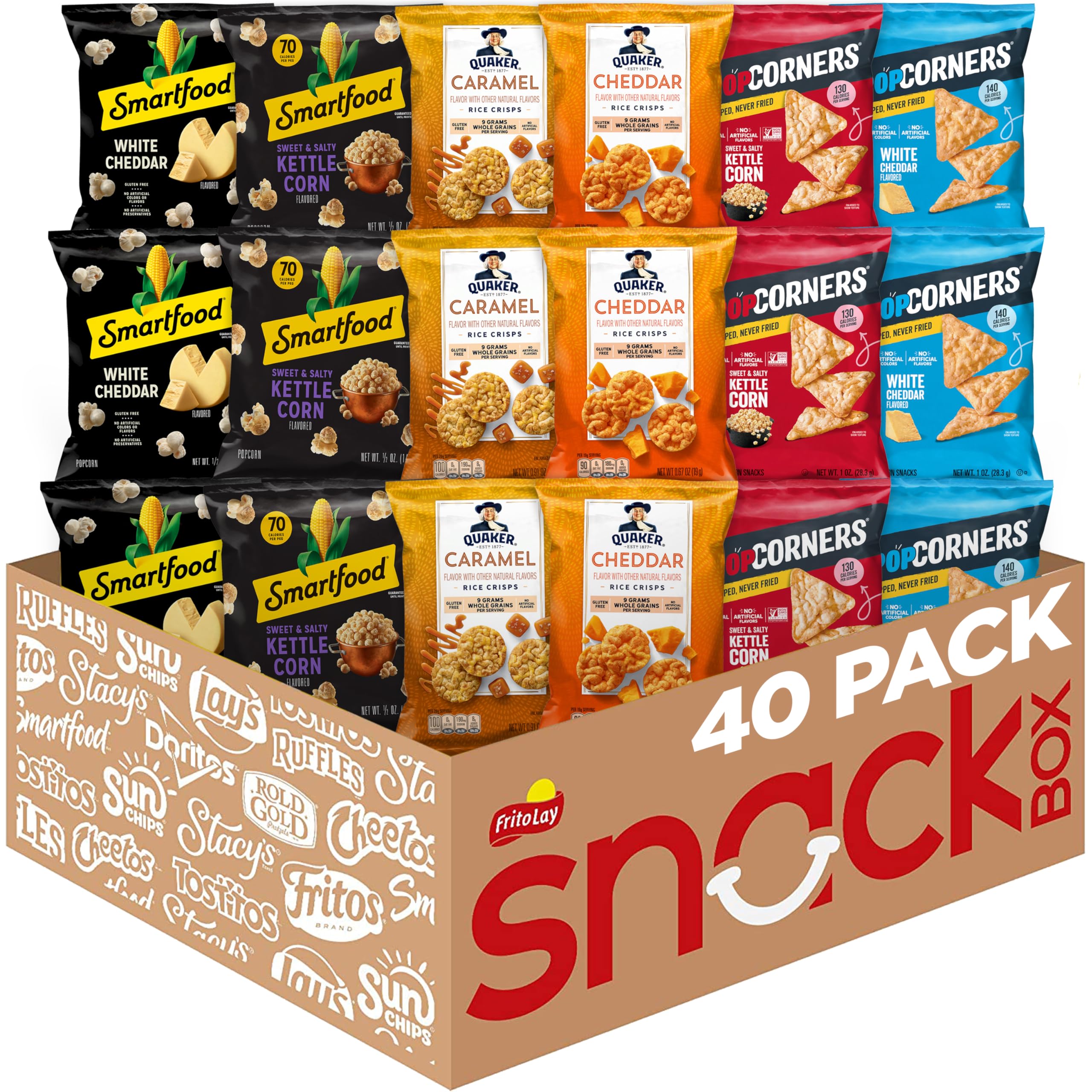 Frito-Lay Popped and Crisps Mix Variety Pack, (Pack of 40)