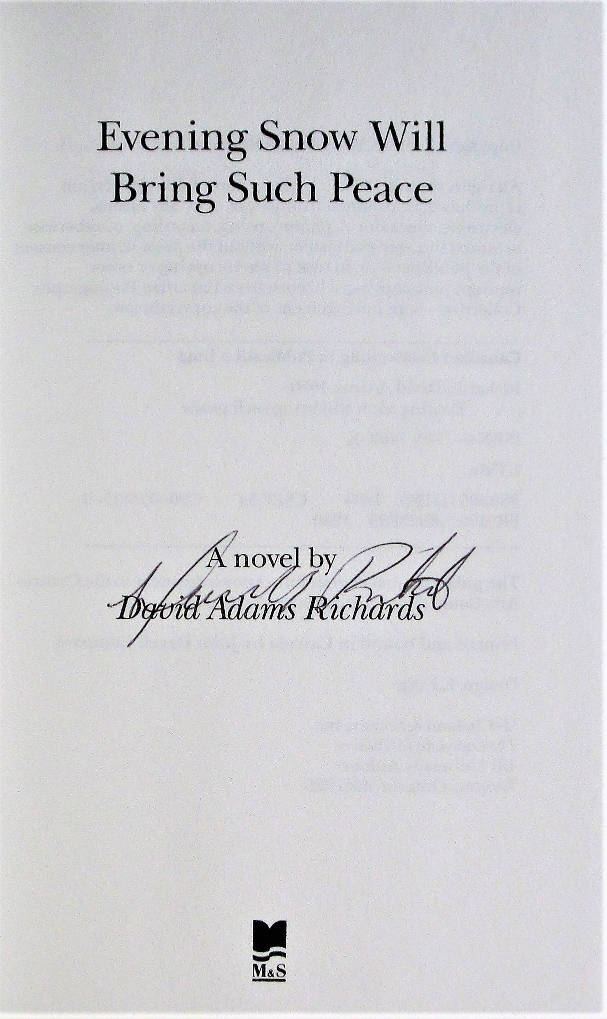 Evening Snow Will Bring Such Peace