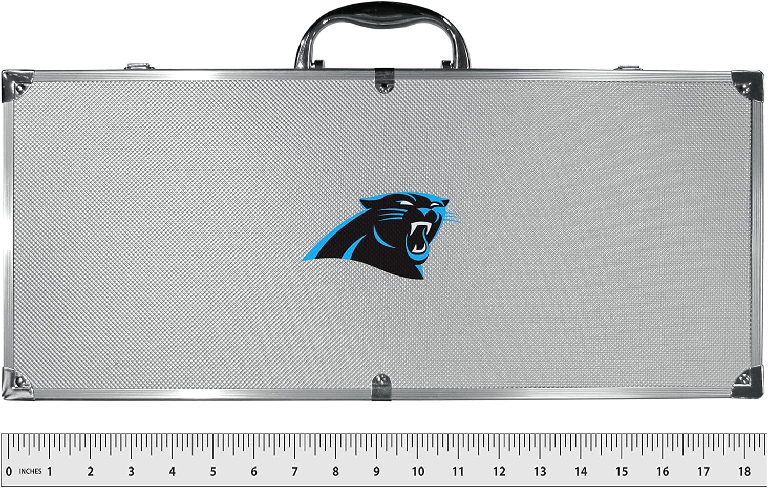 NFL Siskiyou Sports Fan Shop Carolina Panthers Steel Tailgater BBQ Set w/Case 8 piece Gray