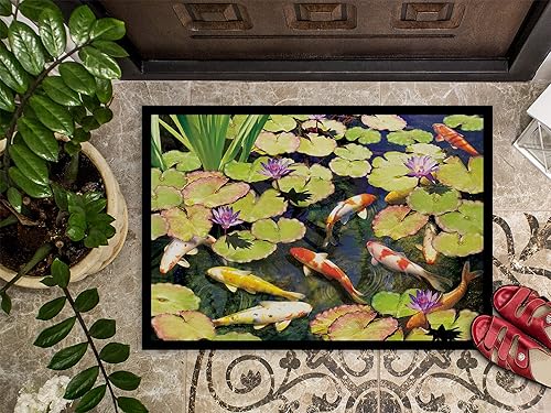 Miniatura 9 de Caroline's Treasures PRS4042JMAT - Tapete para puerta delantera de 24 x 36 pulgadas, diseño de pavo real, para interiores y exteriores, para