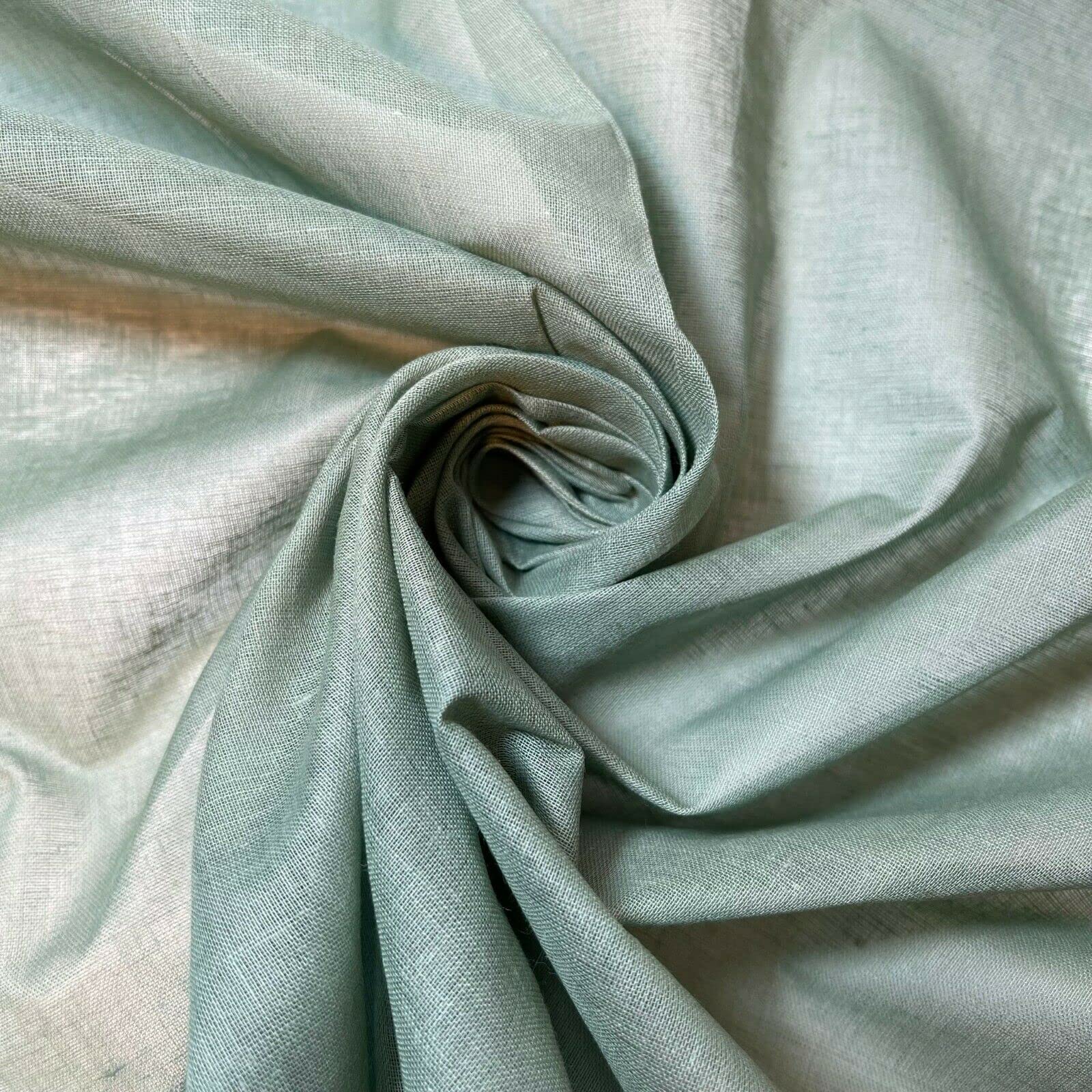 100% Cotton Soft Muslin Voile Cheesecloth Mulmul Fabric Draping Curtains 44" (1 Meter, Sage)