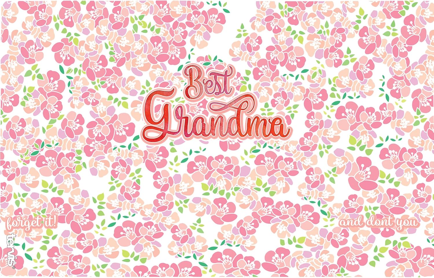 Tervis Best Grandma Flowers Tumbler with Wrap and Pink Lid 16oz, Clear - Image 2