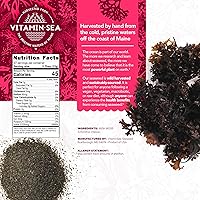 Vista 2 de VITAMINSEA Algas marinas secas de musgo marino irlandés Algas marinas salvajes del Atlántico Norte para aperitivos, condimentos, sopas y ensaladas