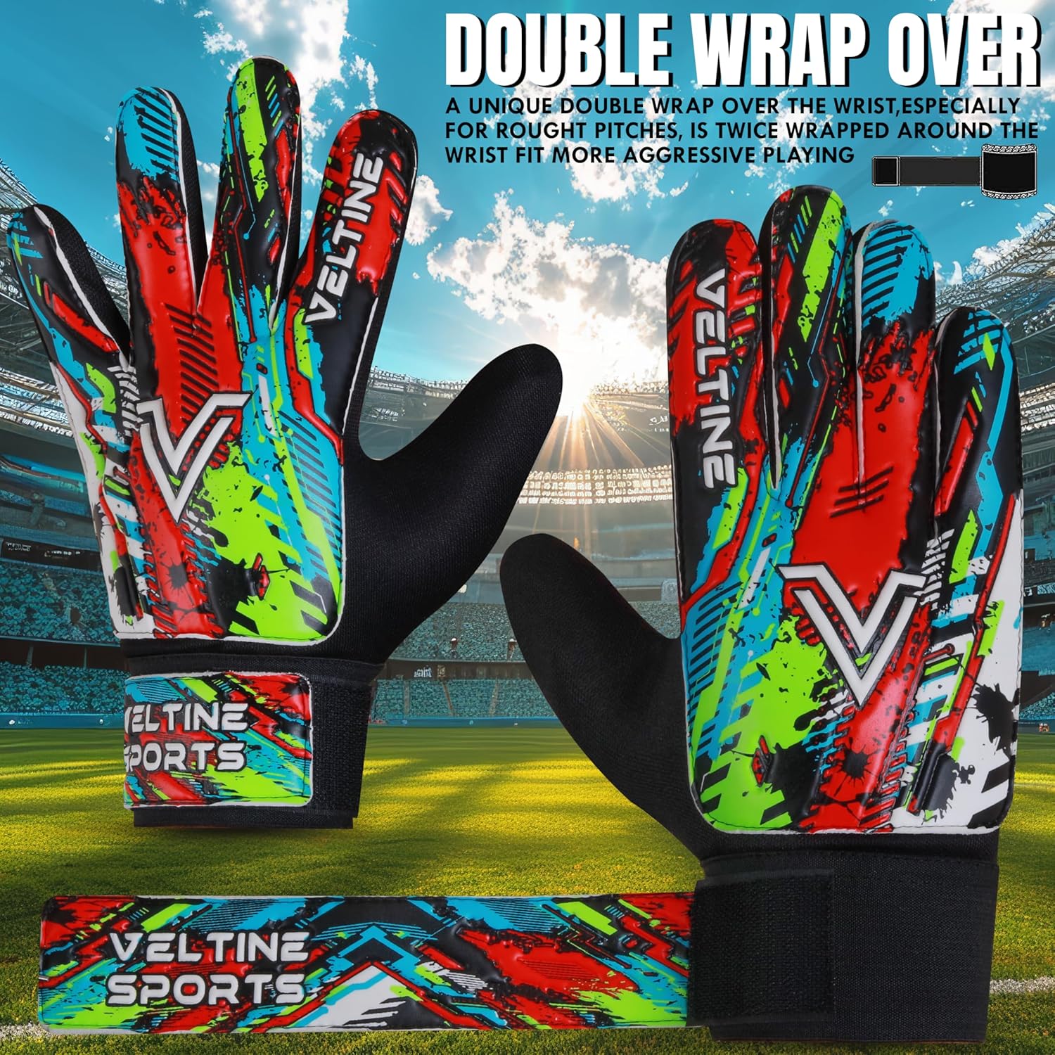 Gants De Gardien De Football YOPOTIKA – Paume Latex Premium Avec Protection Doigts Et Double Bandeau Poignet, Pour Jeunes Et Adultes
