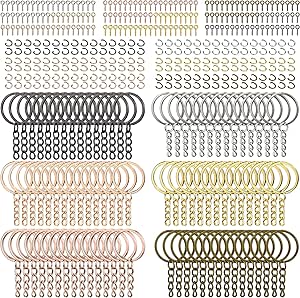 LXBCTOP 110 stuks ringband, 20, 25, 30 mm, losbladige bindring, metalen ringen met 1 perforator, 12 vouwclips, metalen ringbanden voor flashcards, sleutelhangers, indexkaarten, keu kaarten