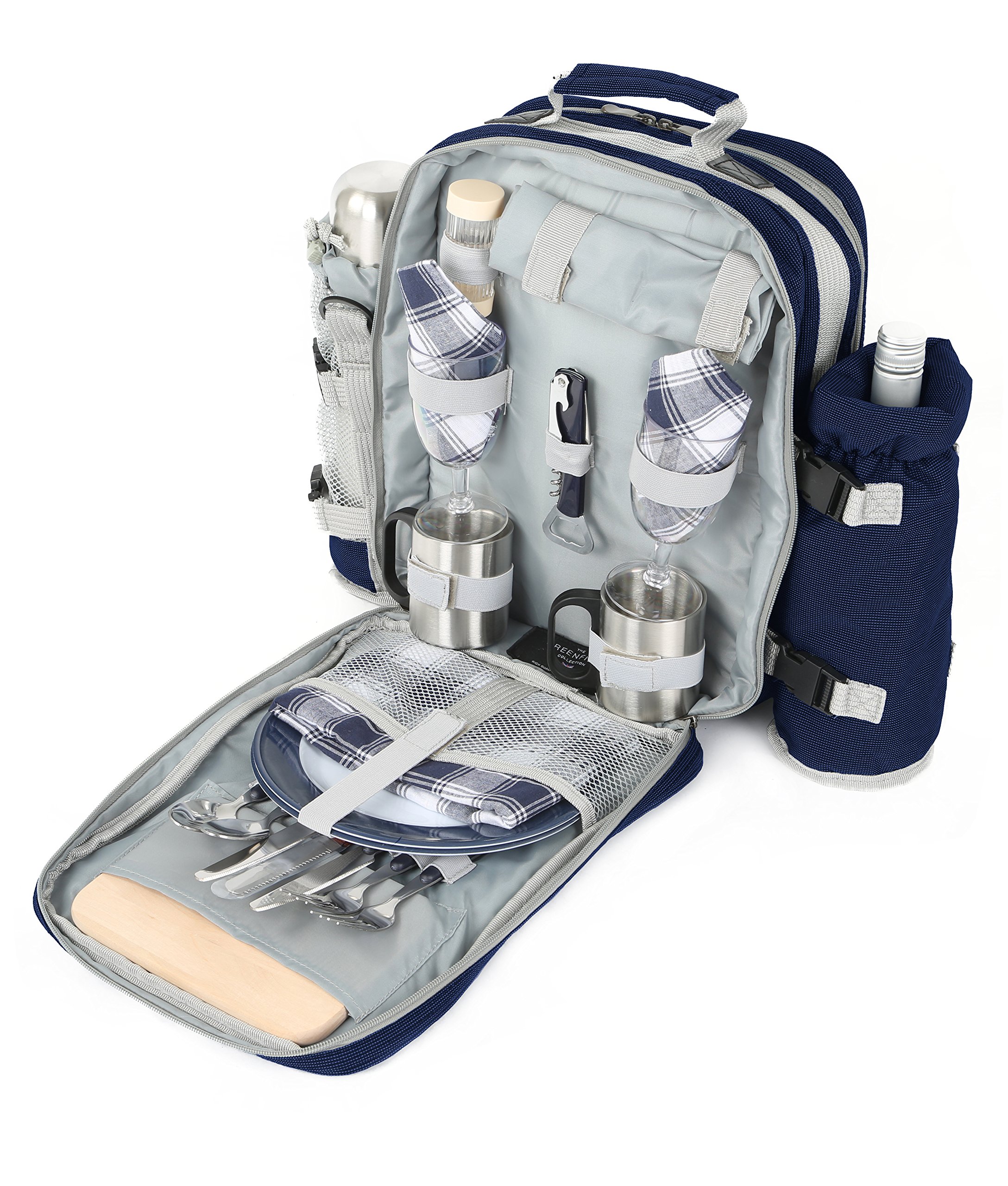 Buy Greenfield Collection 2 Person Deluxe Picnic Set Rucksack With Flask; Picnic Hamper Includes
