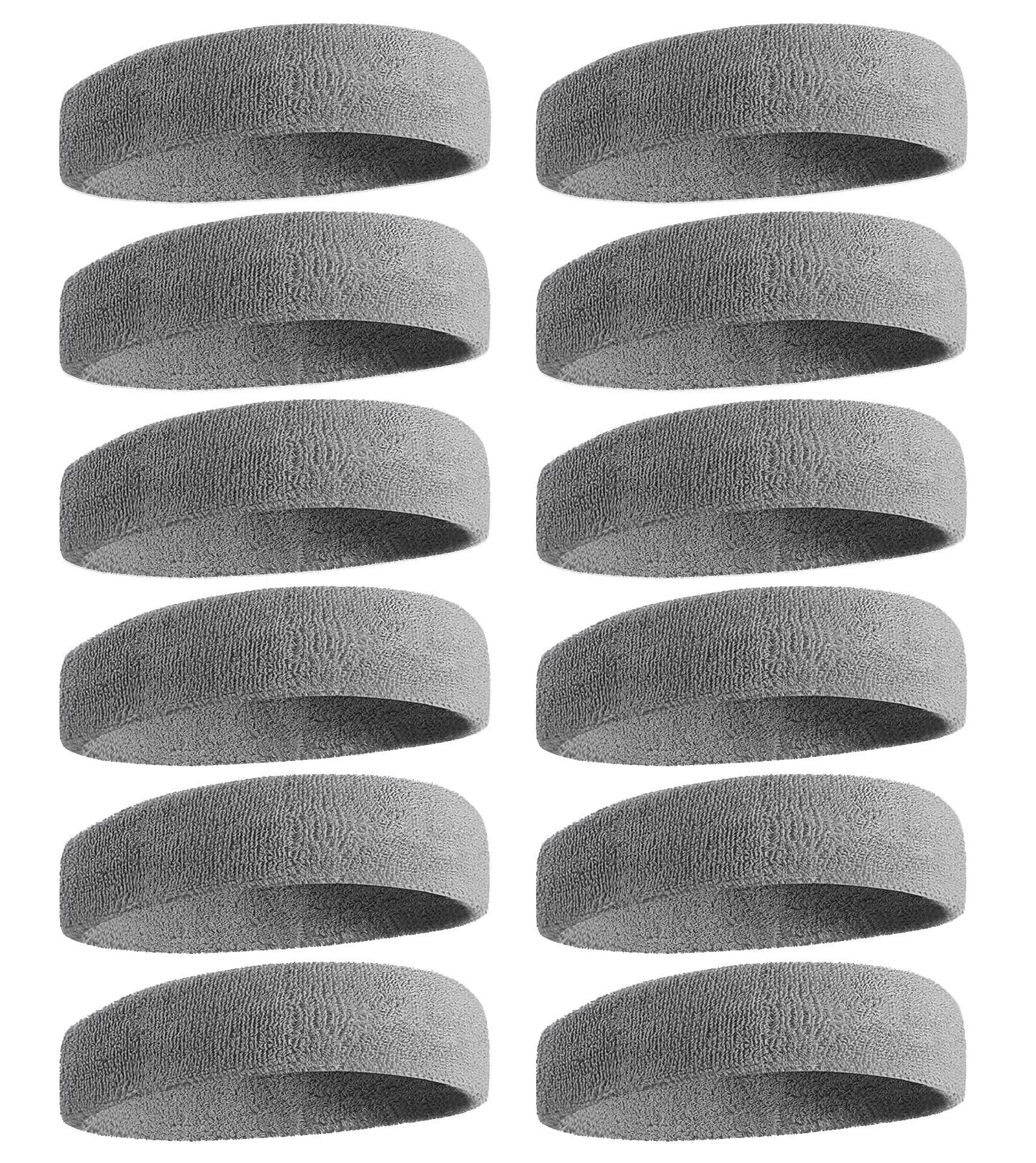 Sweatbands Sports Headband for Men & Women, Moisture Wicking Hairband Athletic Towel Headbands Cotton Head Sweat Bands for Running, Cycling, Yoga, Spa