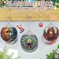 Vista 4 de Christmas Ornament, 2025 Ornaments for Christmas Tree, Stained Glass Hanging Ornament, Holiday Ornaments, Unique Gift Idea - Peacock