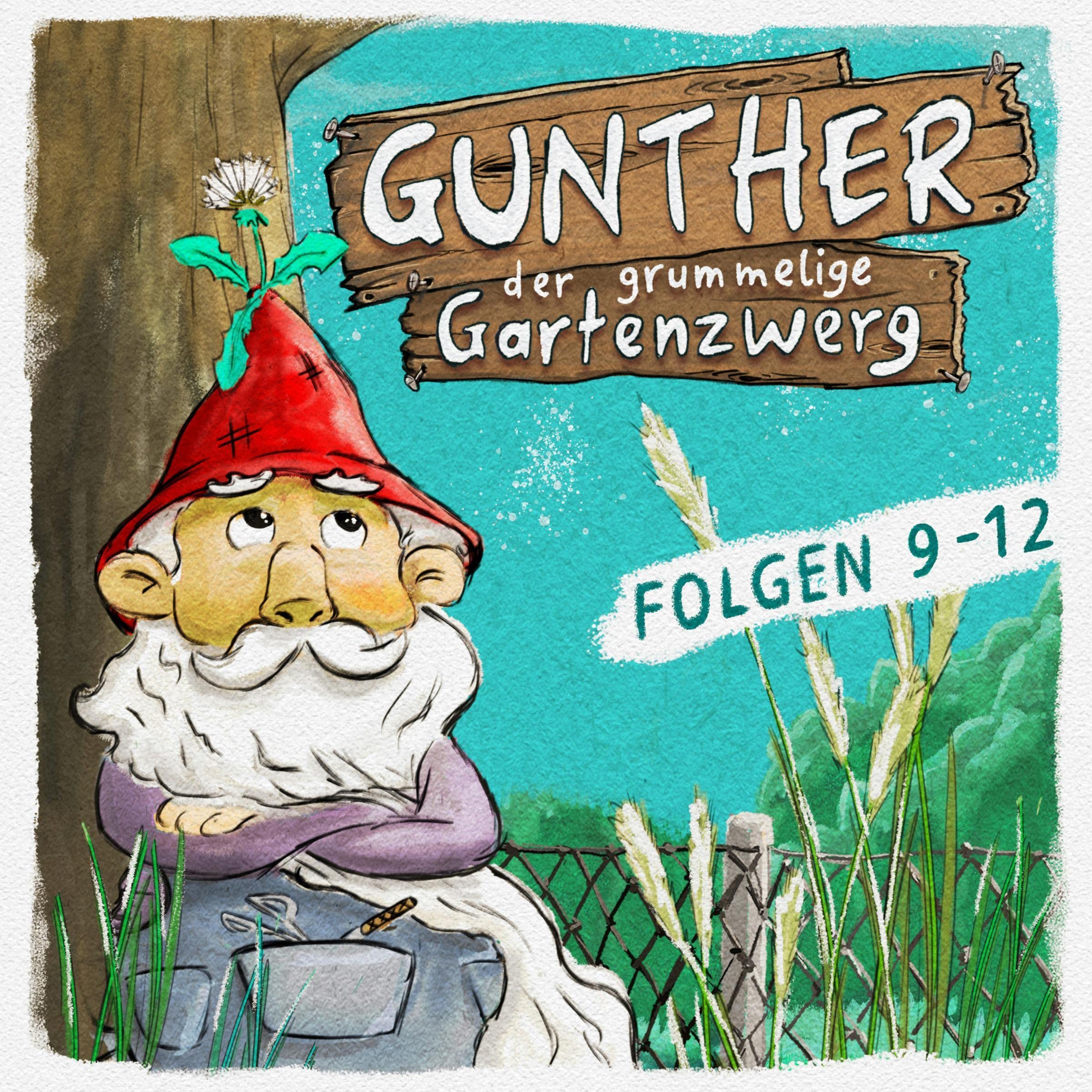 Cover art for Gunther der grummelige Gartenzwerg 9-12