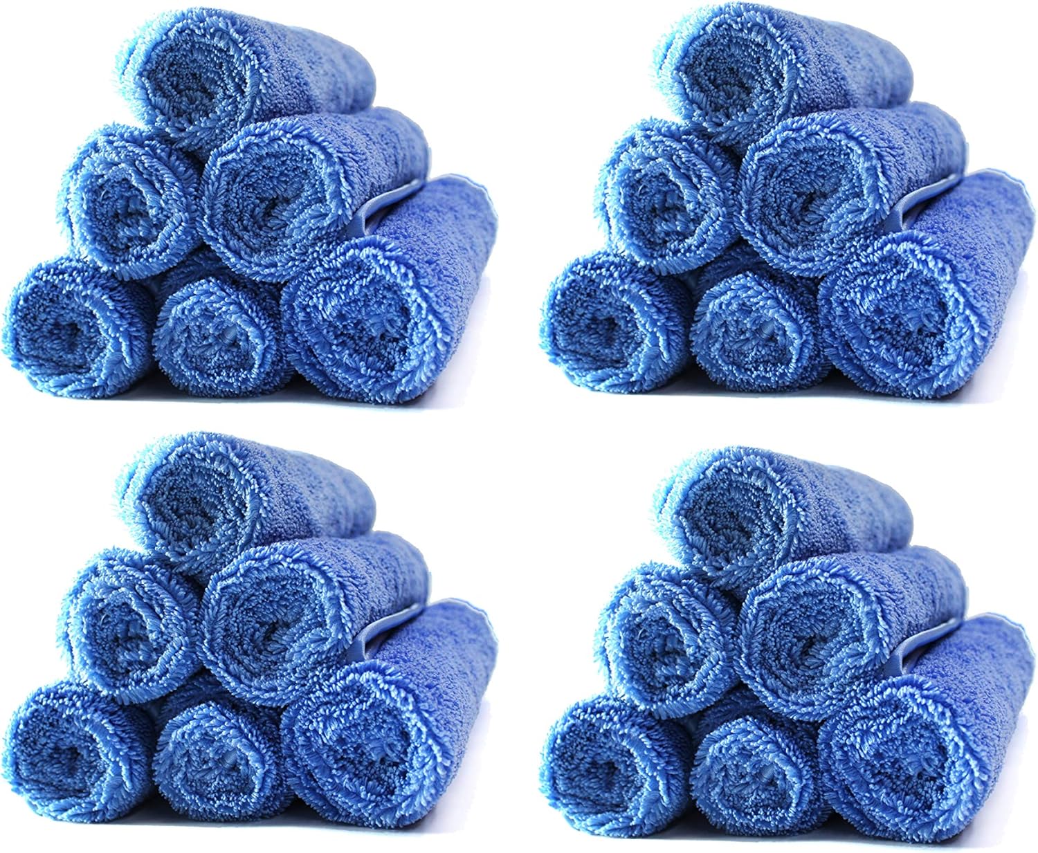 Elite Silk Edge Microfiber Cleaning Towel: 24PCS Pack, 16x24", 330GSM