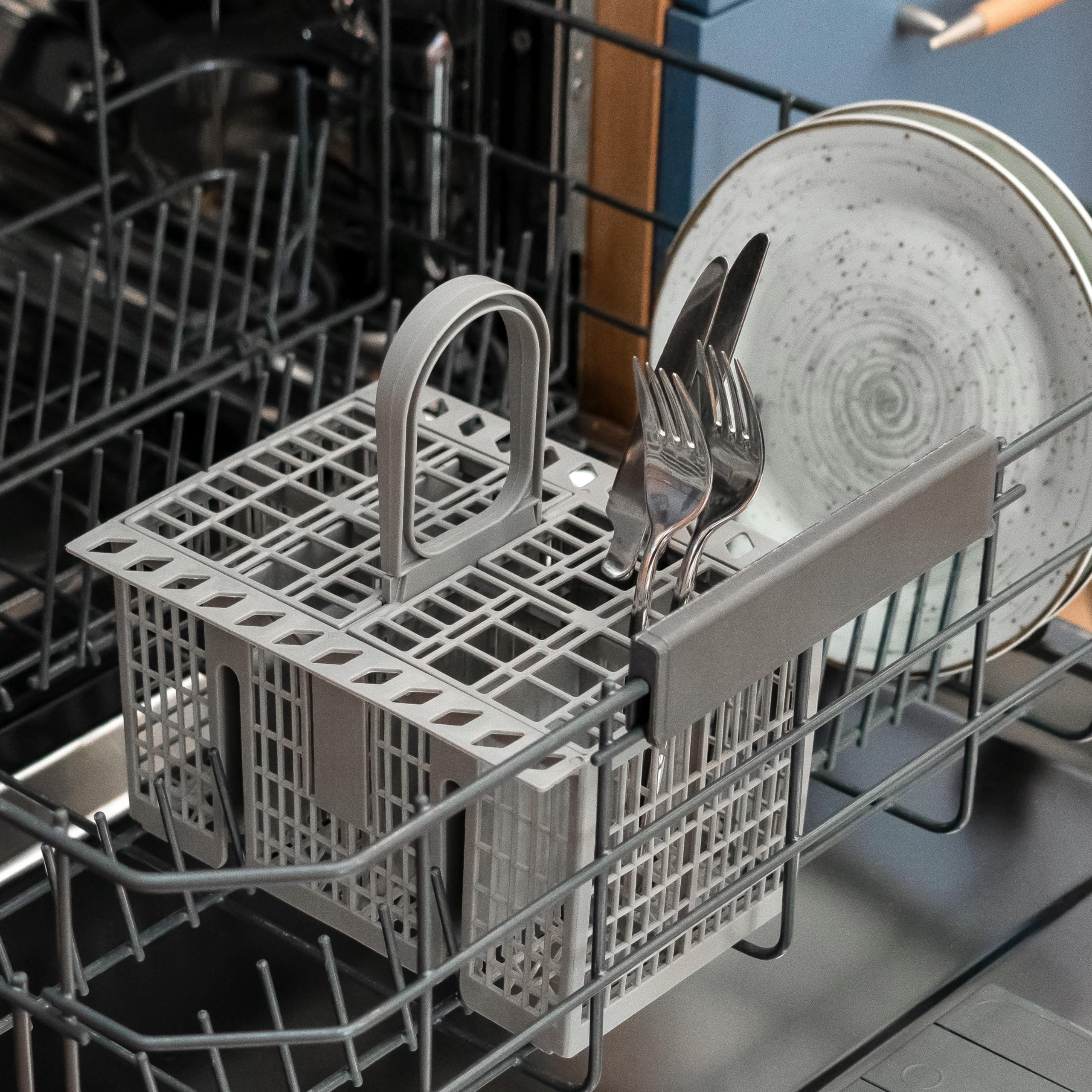 Cestello Posate Per Lavastoviglie Universale - Grigio 20,8x16 Cm - Foto 12