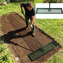 Lawn Leveling Rake, 42 x 10 Leveling Rake,Lawn Leveler w/ 75 Long Non-Slip Handle, Level Lawn Tool for Grass, Golf Field, Green Rake