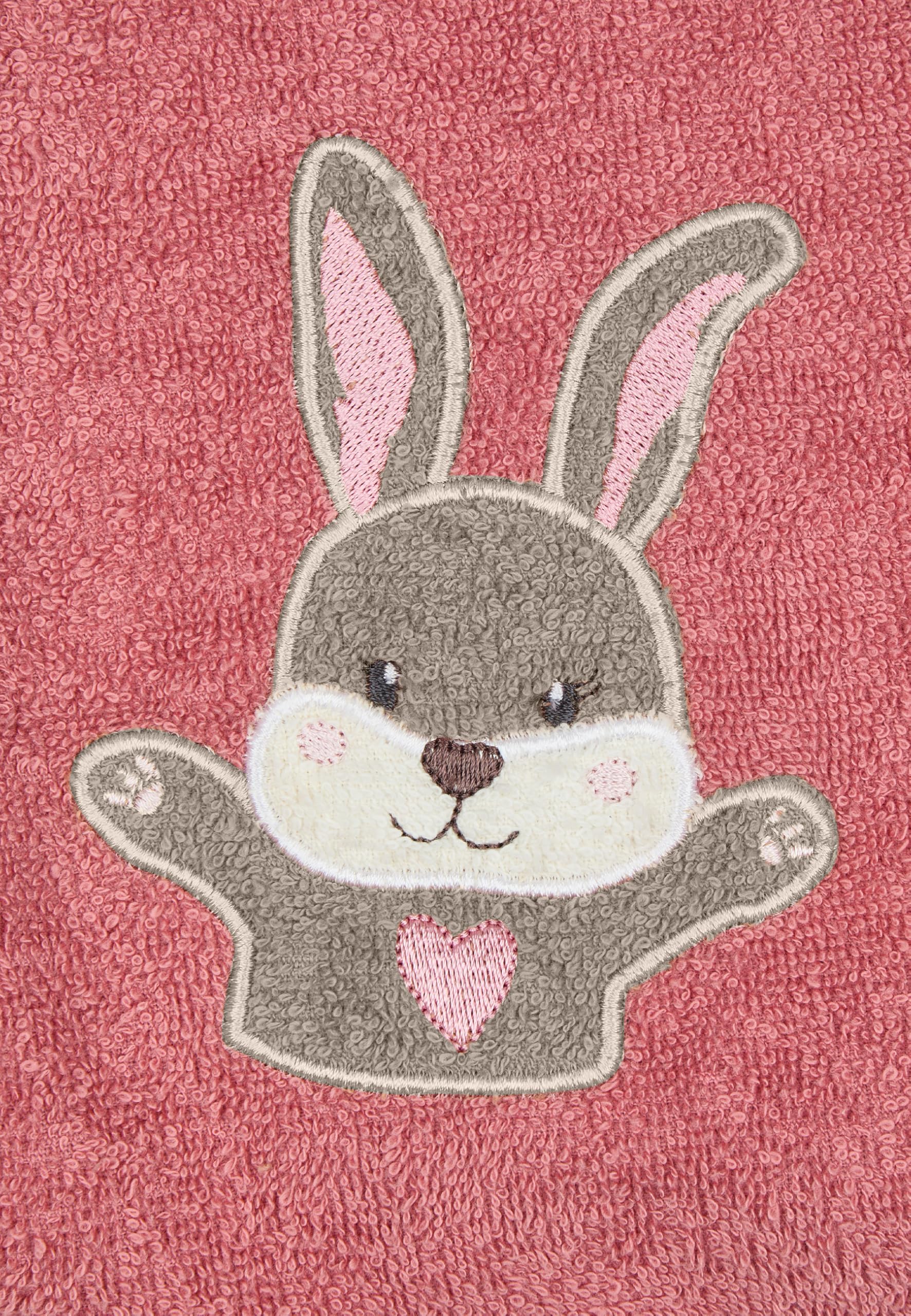 Sterntaler Wickelauflagenbezug Hase Hanni 80x90cm - saugfähige Baumwolle mit abtrennbarem, wasserundurchlässigem Frottee-Mittelteil - niedliche Applikation - Baby Zubehör für Wickeltisch, perlrosa