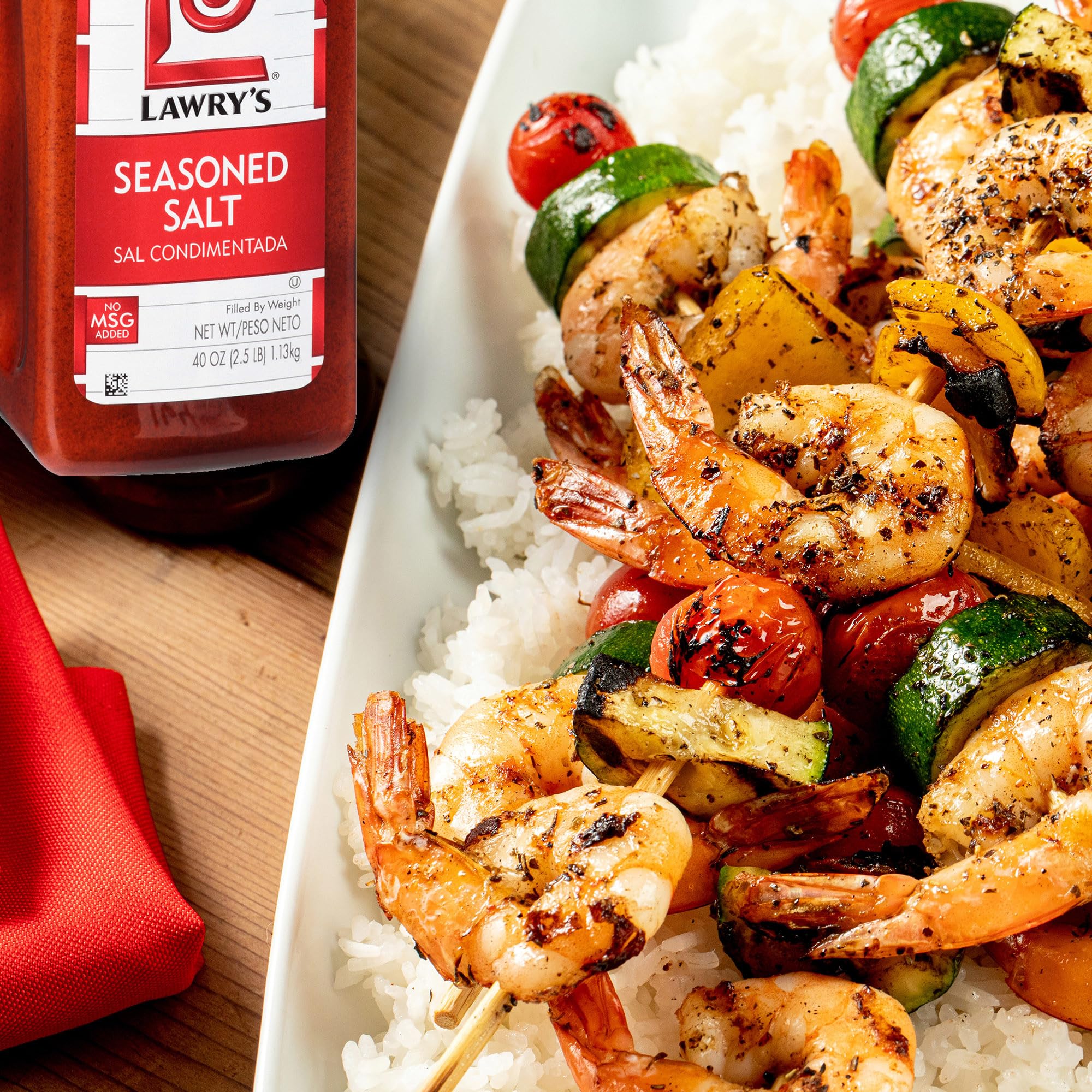 YYST Lawry's Seasoned Salt, 40 oz - One 40 Ounce Container of All-Purpose Seasoned Salt Made with Perfect Blend of Paprika, Celery, Turmeric, Garlic, Salt and Other Spices