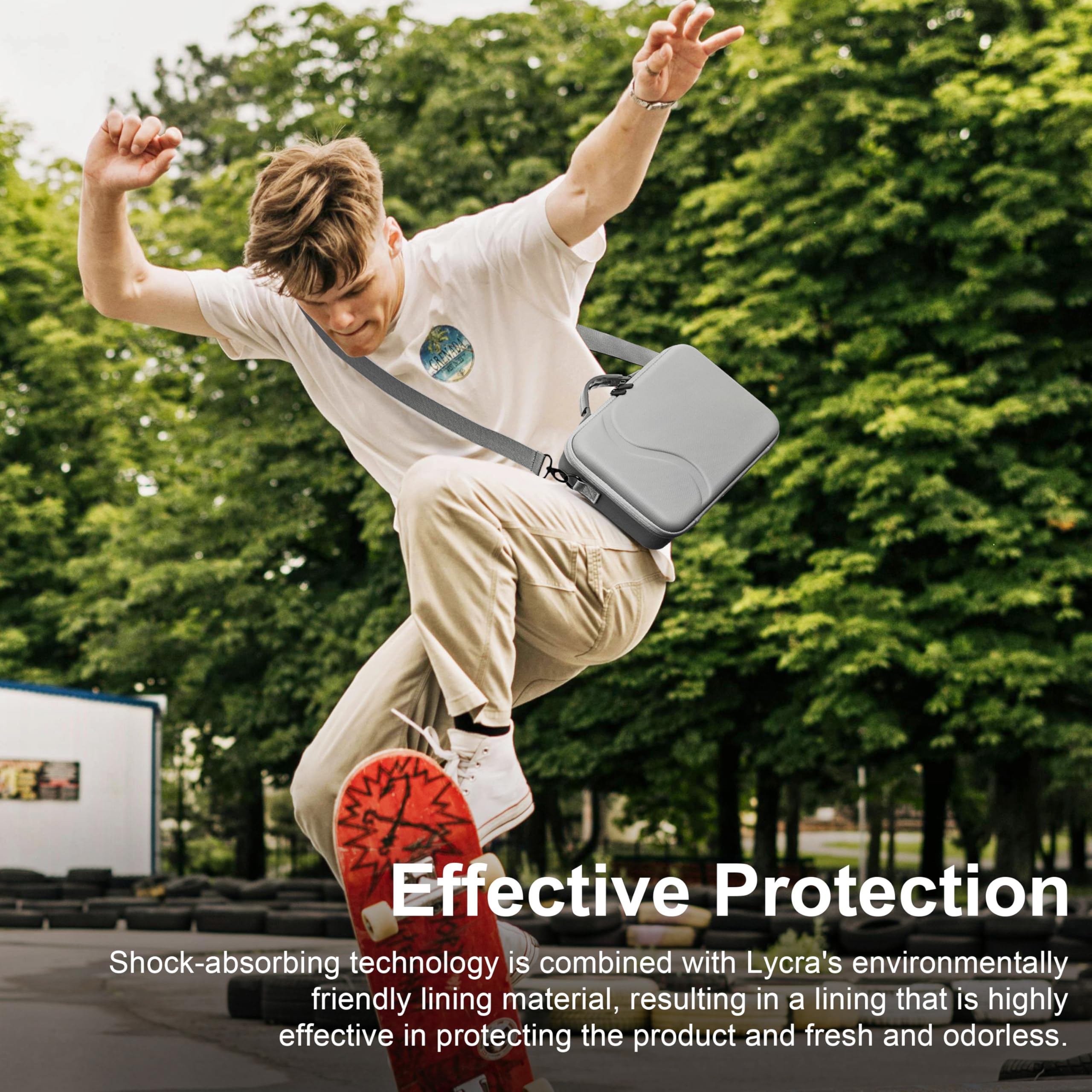 Tomat Action 5 Pro Tragetasche, tragbare Tragetasche für DJI Osmo Action 5 Pro/4/3 Adventure Combo Zubehör für DJI MIC 2/Multifunktionaler Ladegriff