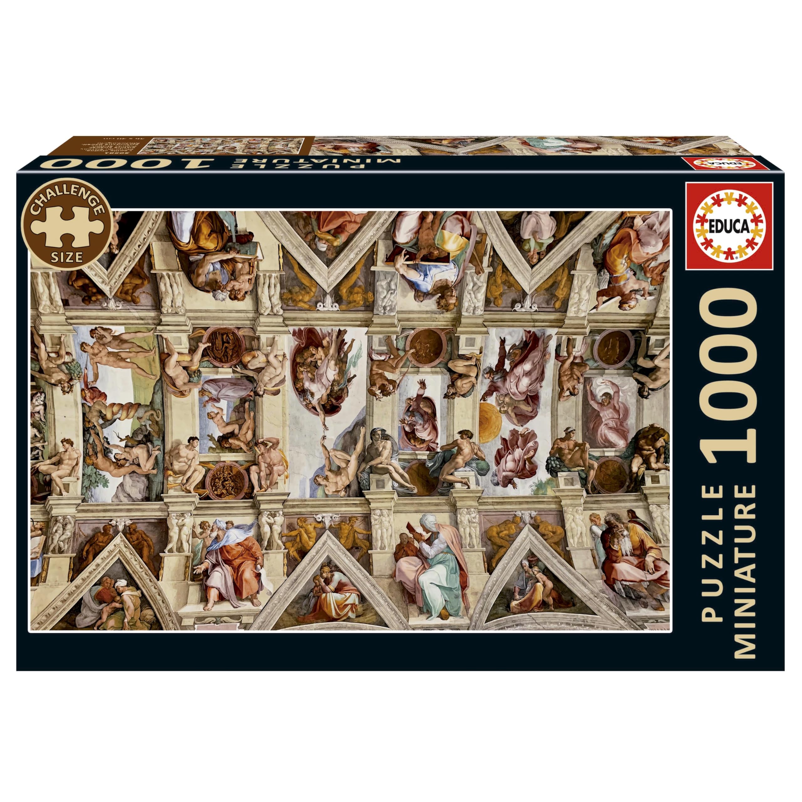 Educa - 1000 Piece Miniature Jigsaw Puzzle | Sistine Chapel | World's Smallest Puzzle | 30 × 46 cm Tiny Pieces | Ages 14+ (20581)