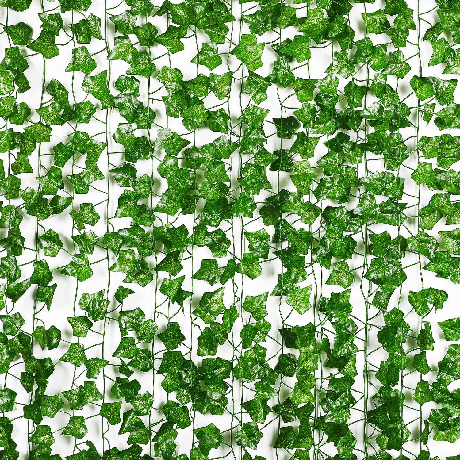 BLEUM CADE 10 Strands 70Ft Fake Vines for Bedroom with Fake Leaves, Hanging Artificial Greenery Garland Ivy Vines Fake Plants for St Patricks Day Christmas Wall Room Decor Aesthetic