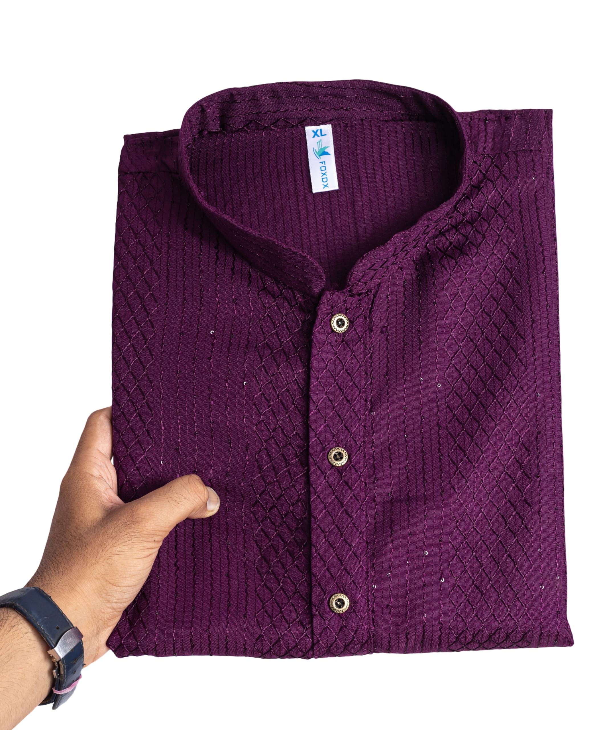 Rayon Kurta for Men | Traditional and Refined Design | Mandarin Collor Knee Length Kurta for Men | Full Sleeve Kurta-image-0