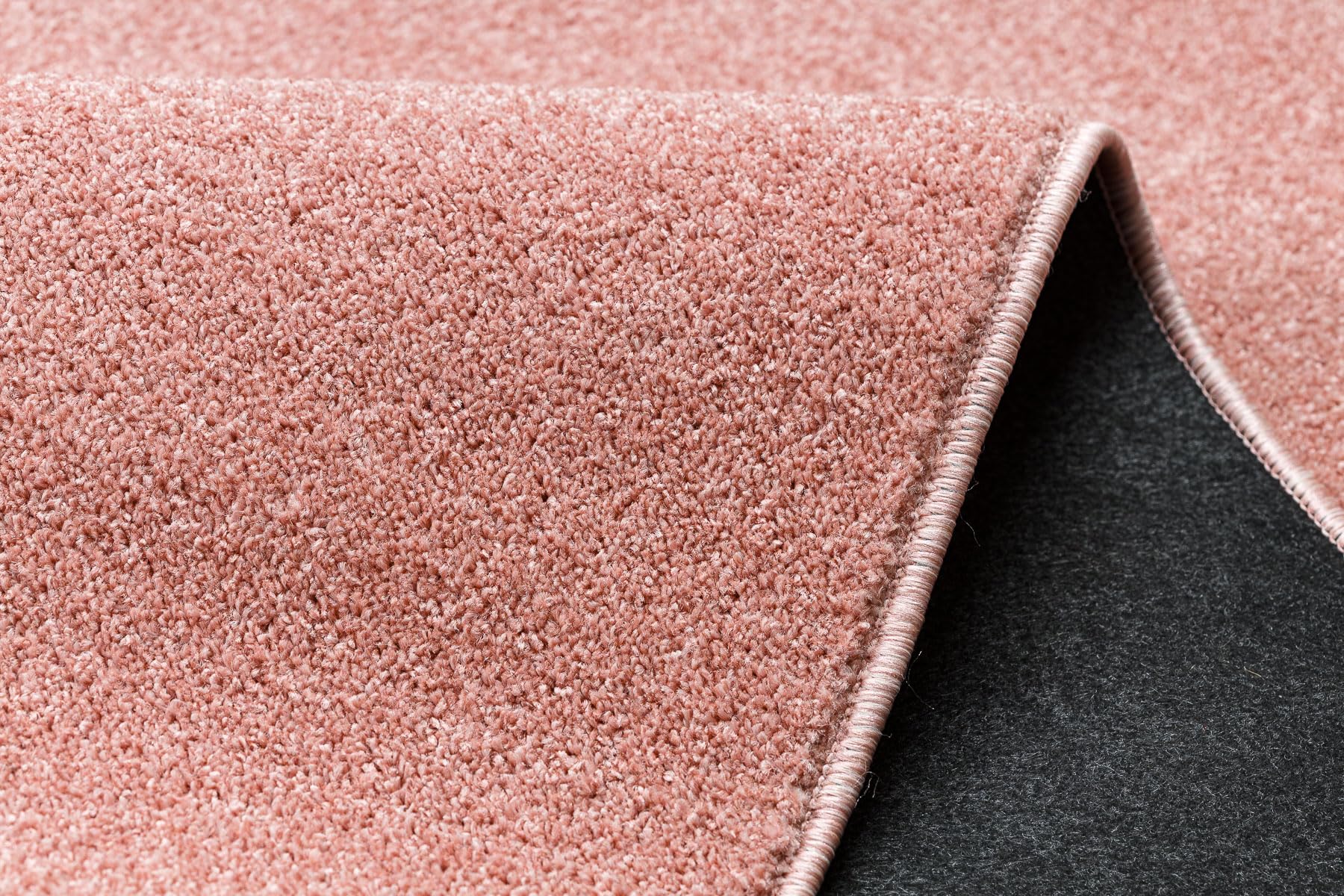 rugsx Eton Plus Tapis pour Salon et Chambre Rose poudré 200x200 cm