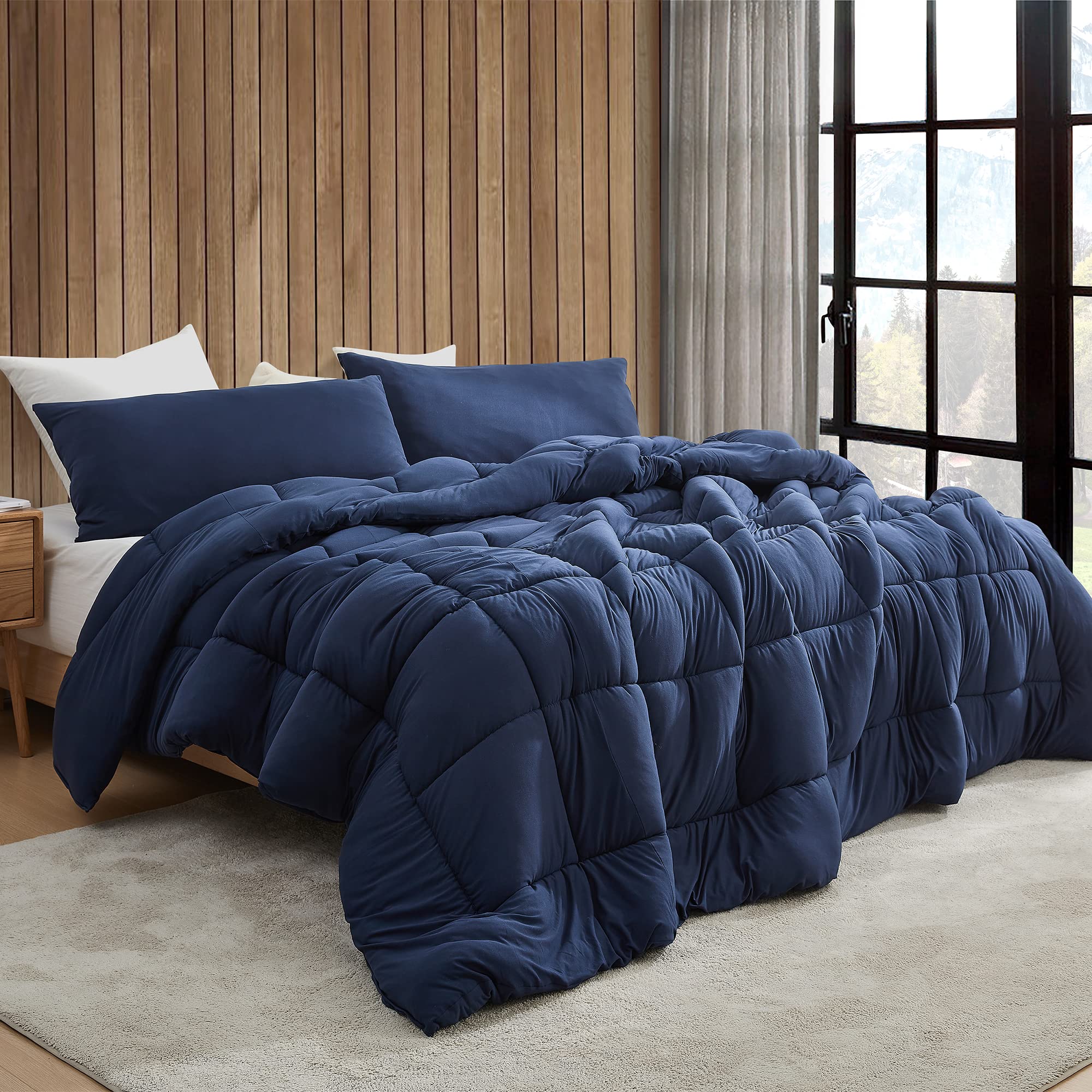 Byourbed Summertime - Coma Inducer® Oversized Queen Comforter - Blue Navy