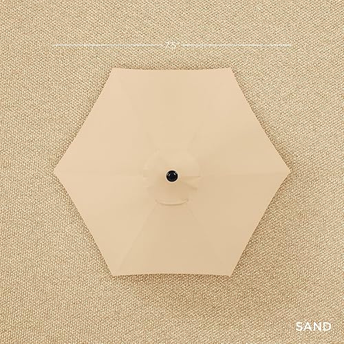 Vista 53 de Best Choice Products - Paraguas redondo para exteriores de alta resistencia (7.5 pies).