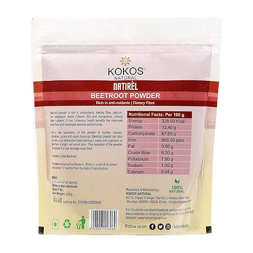 Miniatura 2 de Polvo de remolacha orgánica de 7.05 oz de energía preentrenamiento, superalimento soporta óxido nítrico, vegano, sin OMG, ídolo sin gluten para