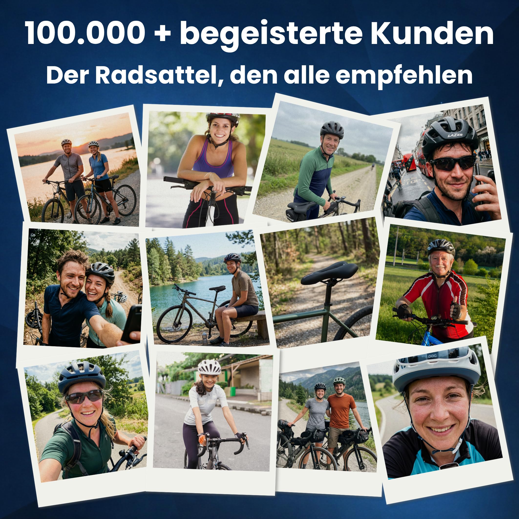 Fahrradsattel Serie – Ergonomischer Gel Fahrradsattel mit Stoßdämpfung, Belüftung und wasserdichter Oberfläche