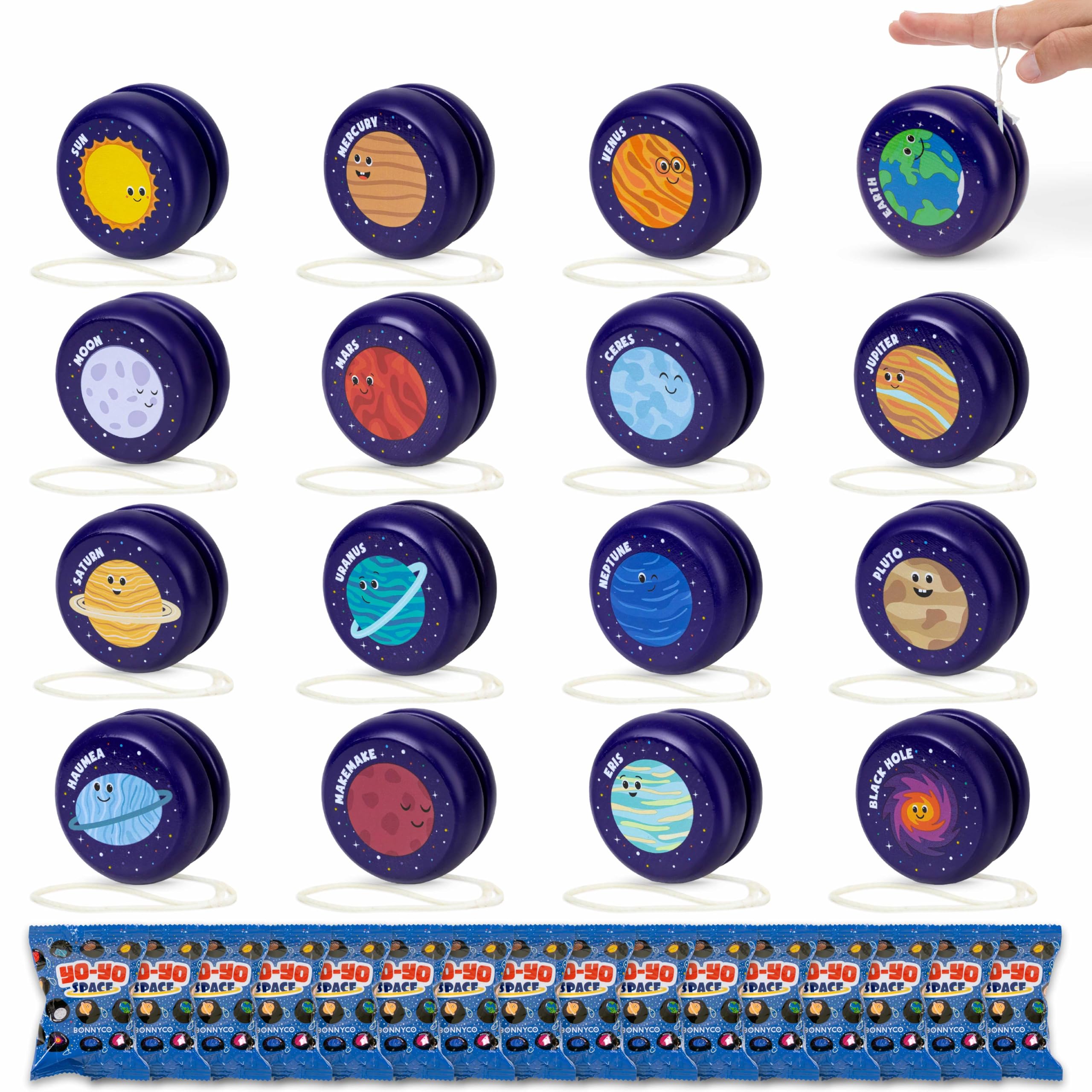 Amazon.com: BONNYCO Yo Yo for Kids Pack 16 Space Kids Party Favors