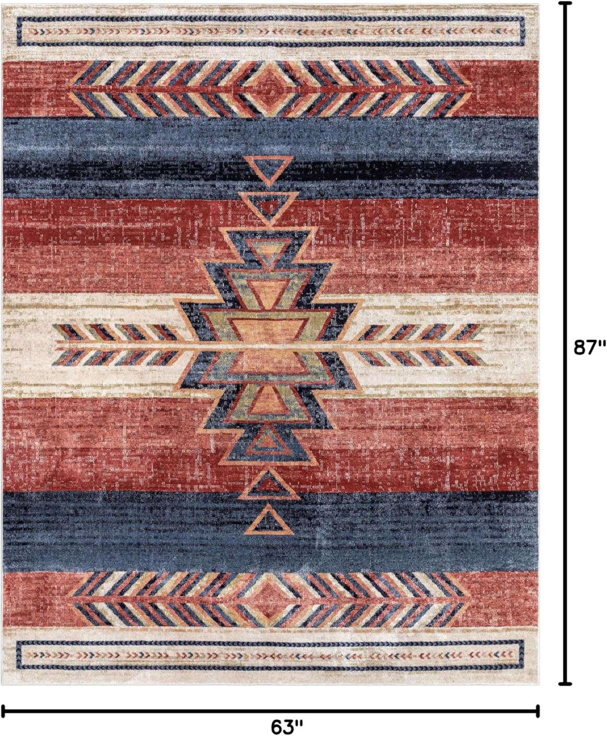 Well Woven Dustin Crimson Southwestern Medallion 5'3" x 7'3" Area Rug